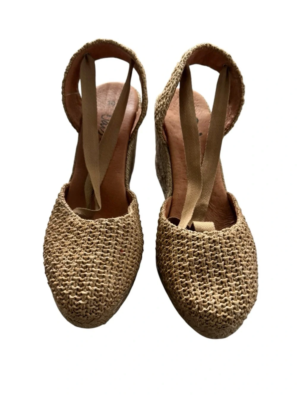 Anthropologie Dalson Espadrilles Tan Crochet womens size 10 New